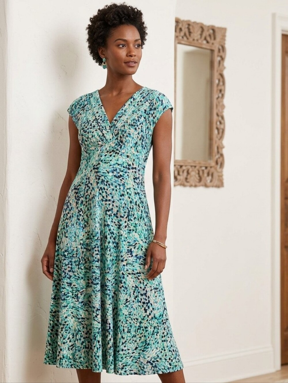 Jones New York Multicolor Midi Dress